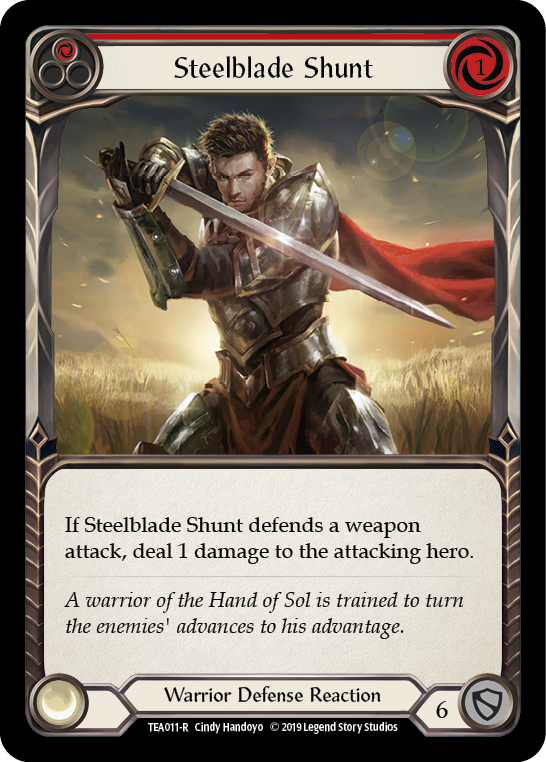 Steelblade Shunt (Red) [TEA011-R] (Dorinthea Hero Deck)  1st Edition Normal | Kessel Run Games Inc. 