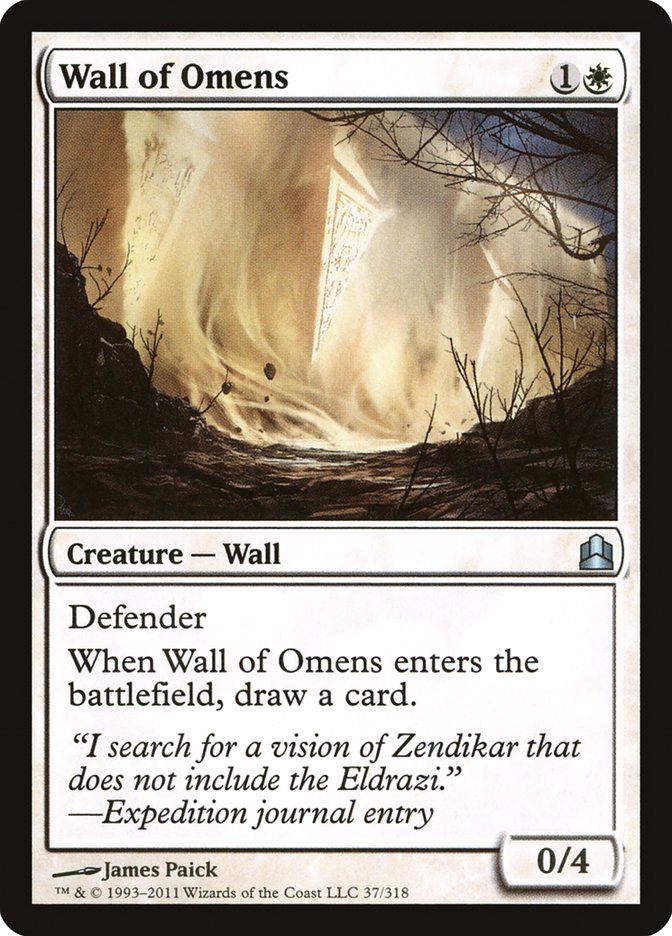 Wall of Omens [Commander 2011] | Kessel Run Games Inc. 