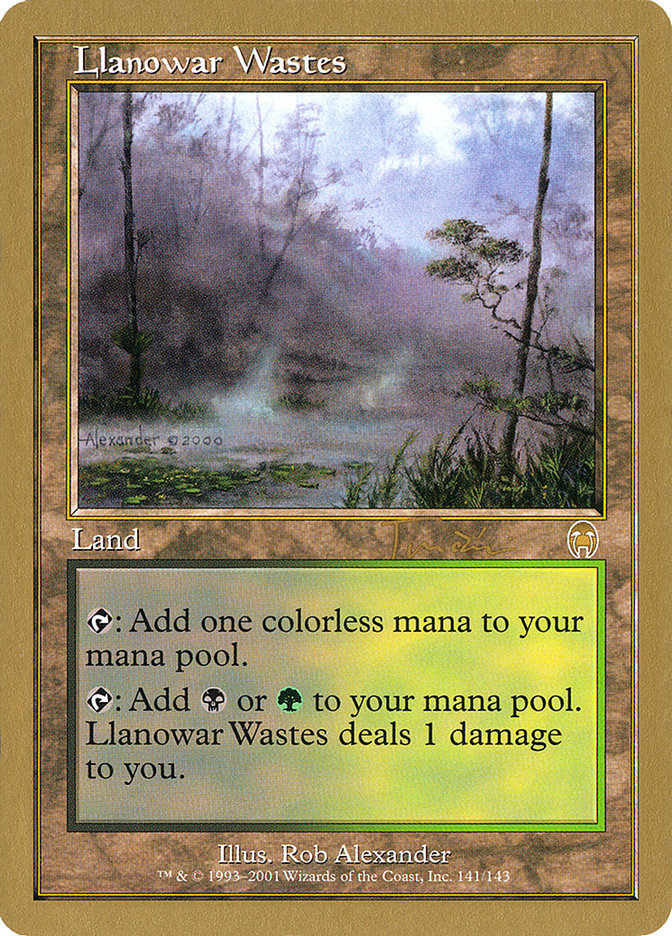 Llanowar Wastes (Jan Tomcani) [World Championship Decks 2001] | Kessel Run Games Inc. 
