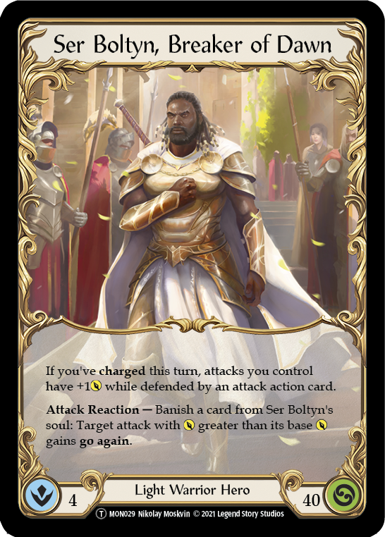 Ser Boltyn, Breaker of Dawn // Boltyn [U-MON029 // U-MON030] (Monarch Unlimited)  Unlimited Normal | Kessel Run Games Inc. 