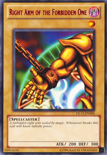 Right Arm of the Forbidden One (Red) [DL11-EN004] Rare | Kessel Run Games Inc. 