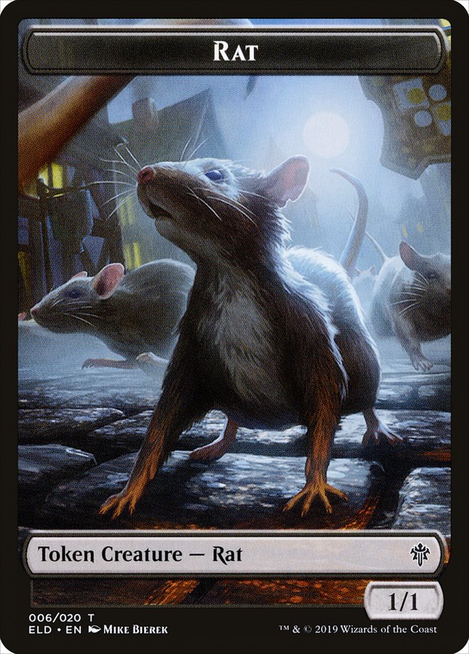 Rat Token [Throne of Eldraine Tokens] | Kessel Run Games Inc. 