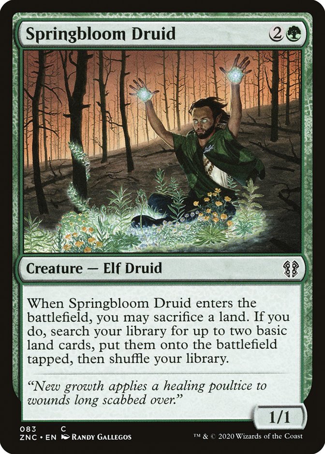 Springbloom Druid [Zendikar Rising Commander] | Kessel Run Games Inc. 