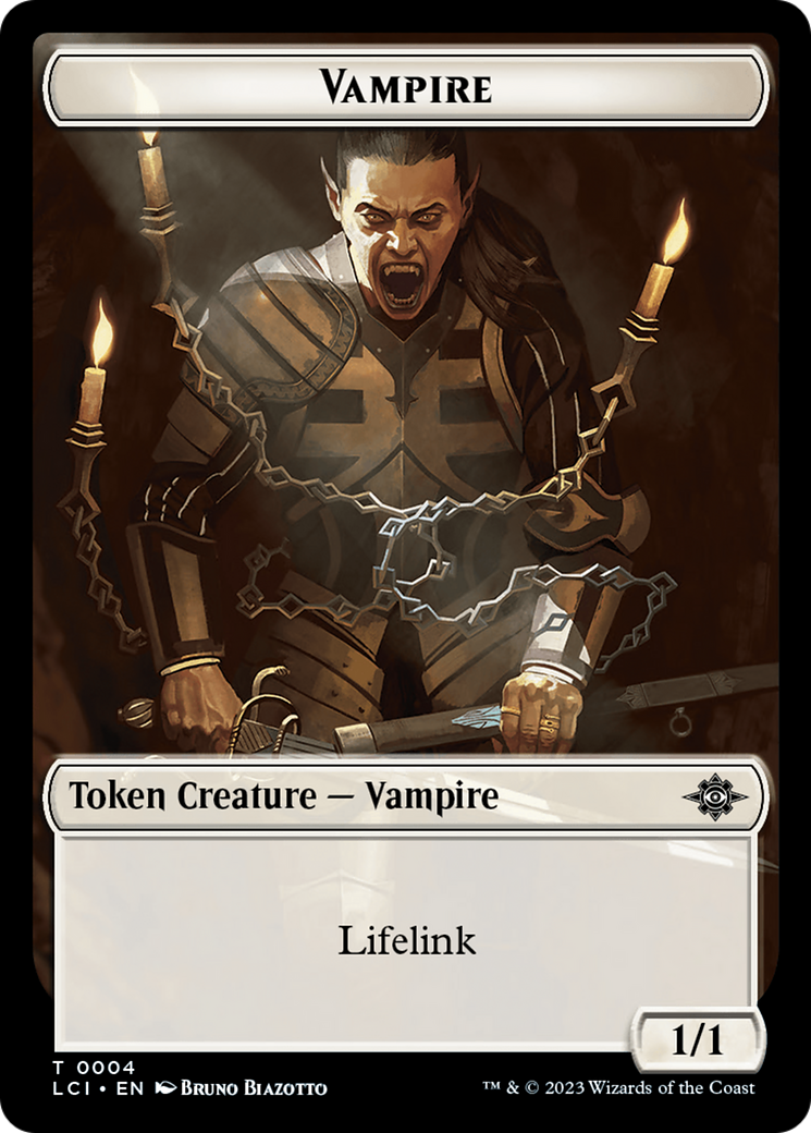 Blood // Vampire (0004) Double-Sided Token [The Lost Caverns of Ixalan Commander Tokens] | Kessel Run Games Inc. 