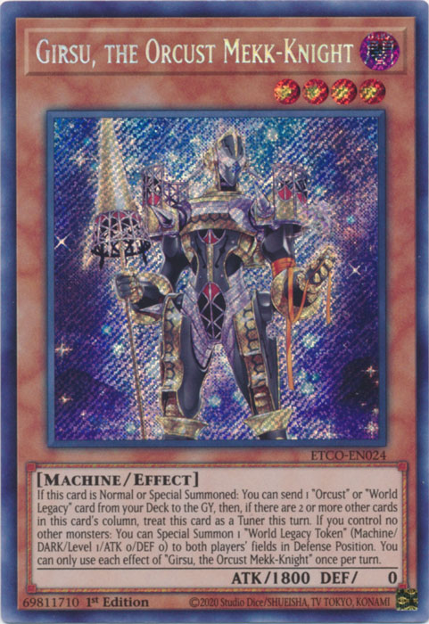 Girsu, the Orcust Mekk-Knight [ETCO-EN024] Secret Rare | Kessel Run Games Inc. 