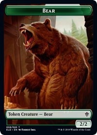 Bear // Food (17) Double-Sided Token [Throne of Eldraine Tokens] | Kessel Run Games Inc. 