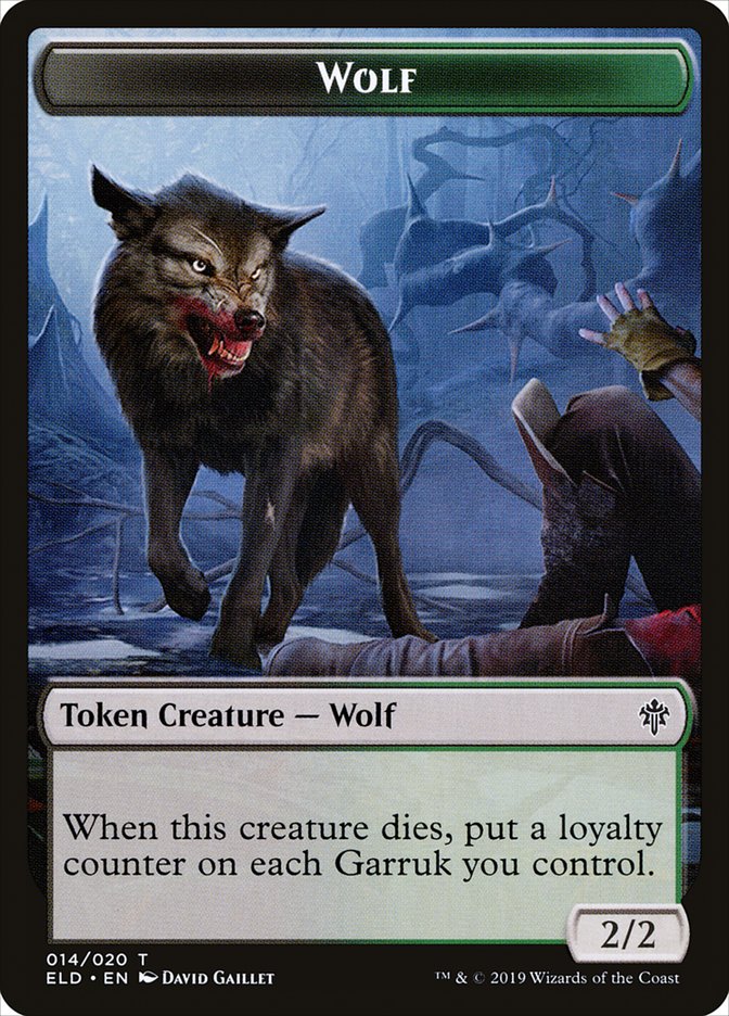 Wolf Token [Throne of Eldraine Tokens] | Kessel Run Games Inc. 