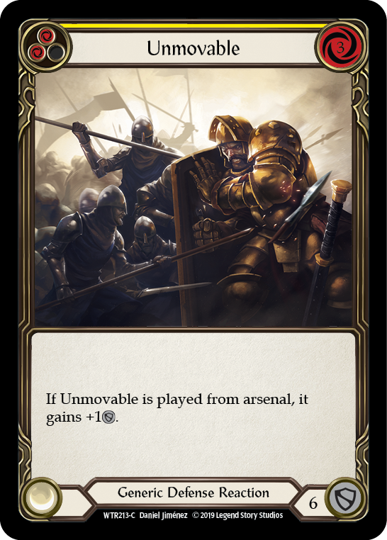 Unmovable (Yellow) [WTR213-C] (Welcome to Rathe)  Alpha Print Normal | Kessel Run Games Inc. 