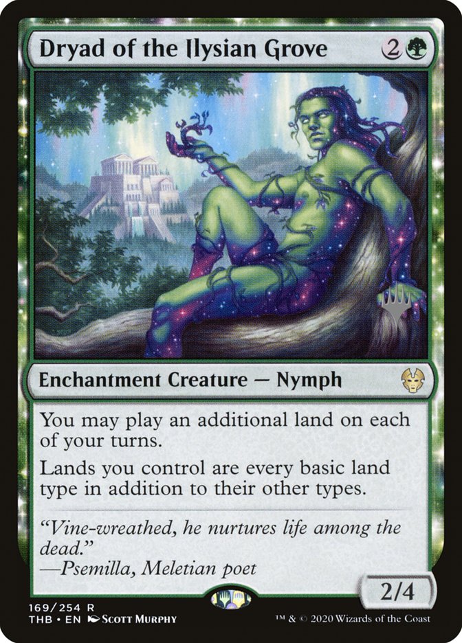 Dryad of the Ilysian Grove (Promo Pack) [Theros Beyond Death Promos] | Kessel Run Games Inc. 