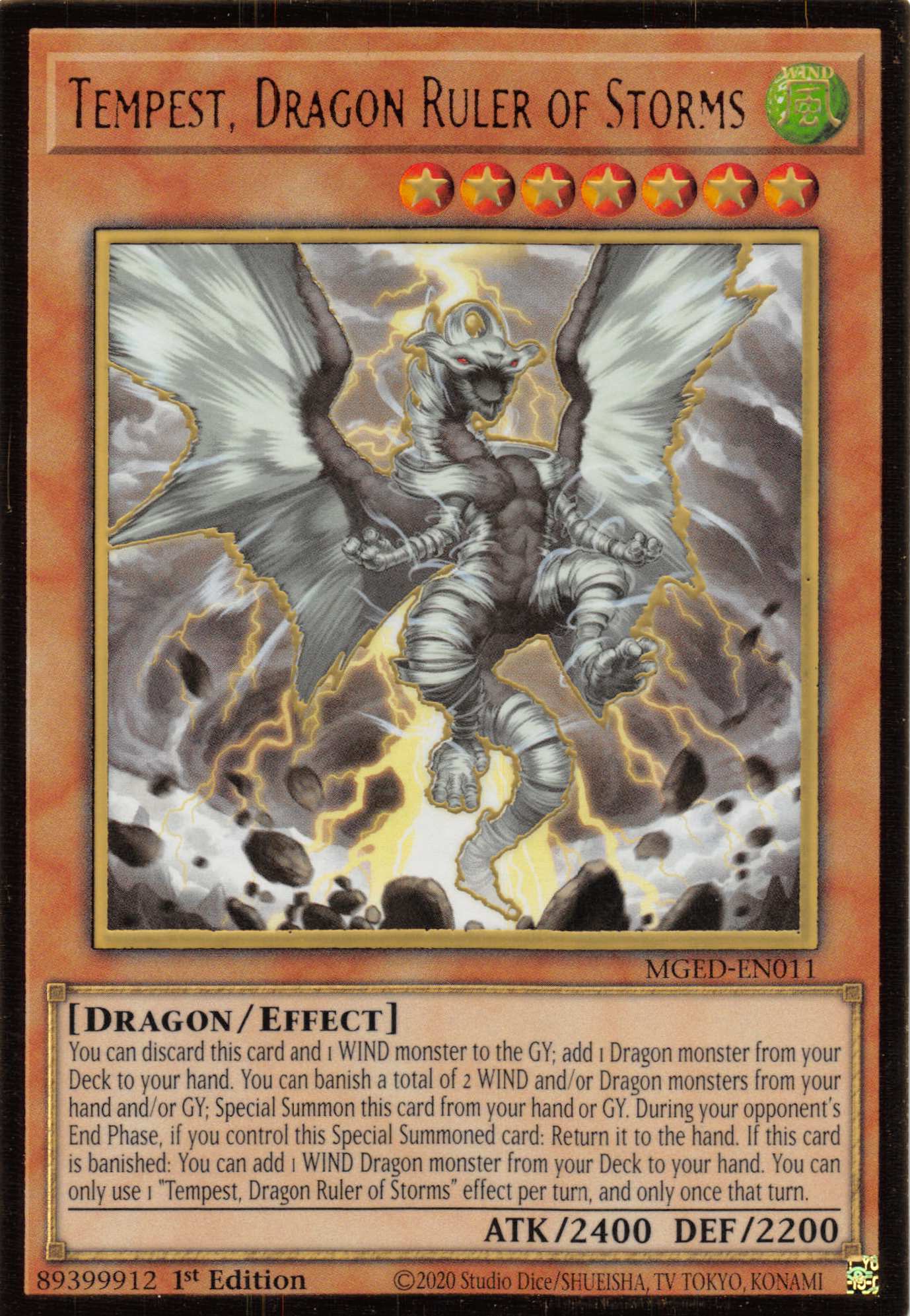 Tempest, Dragon Ruler of Storms [MGED-EN011] Gold Rare | Kessel Run Games Inc. 