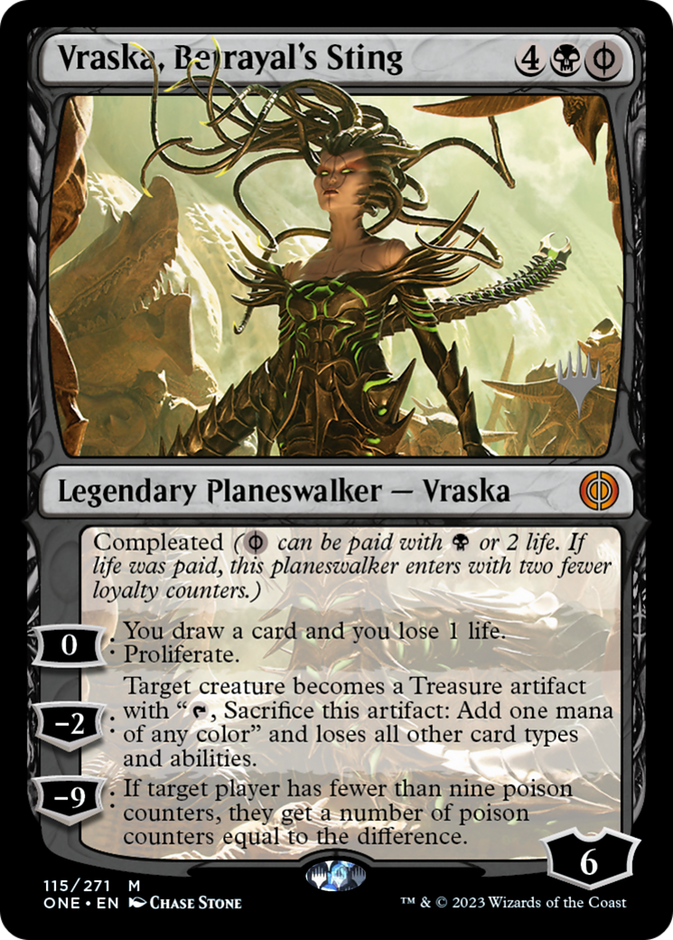Vraska, Betrayal's Sting (Promo Pack) [Phyrexia: All Will Be One Promos] | Kessel Run Games Inc. 
