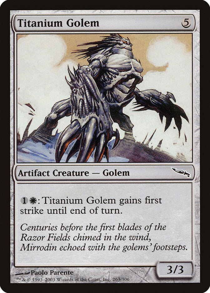 Titanium Golem [Mirrodin] | Kessel Run Games Inc. 