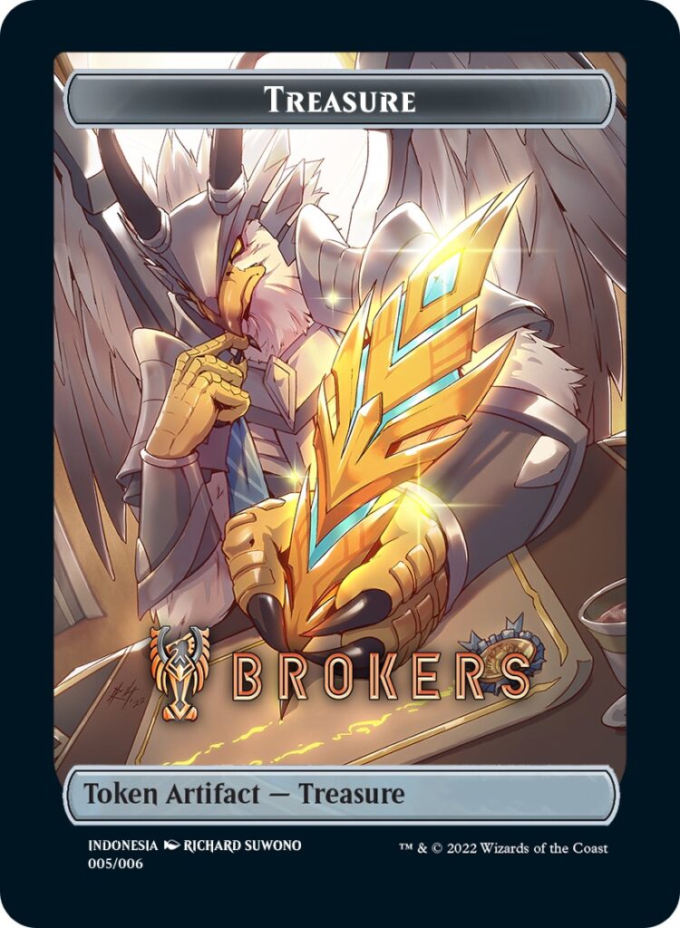 Treasure Token (Brokers) (Southeast Asia Artists) [Streets of New Capenna Tokens] | Kessel Run Games Inc. 