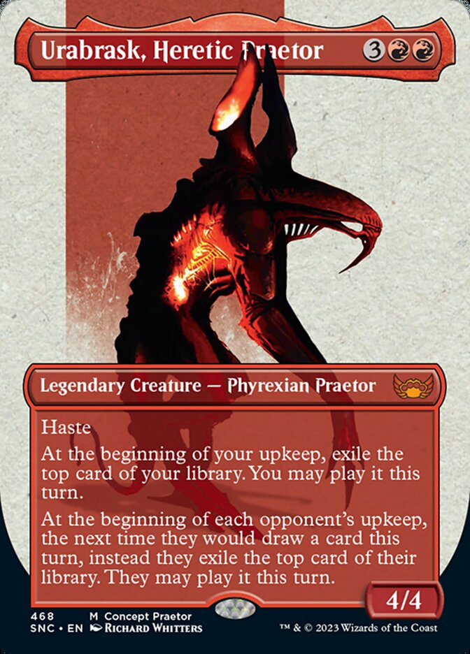 Urabrask, Heretic Praetor (Borderless Concept Praetors) [Phyrexia: All Will Be One] | Kessel Run Games Inc. 