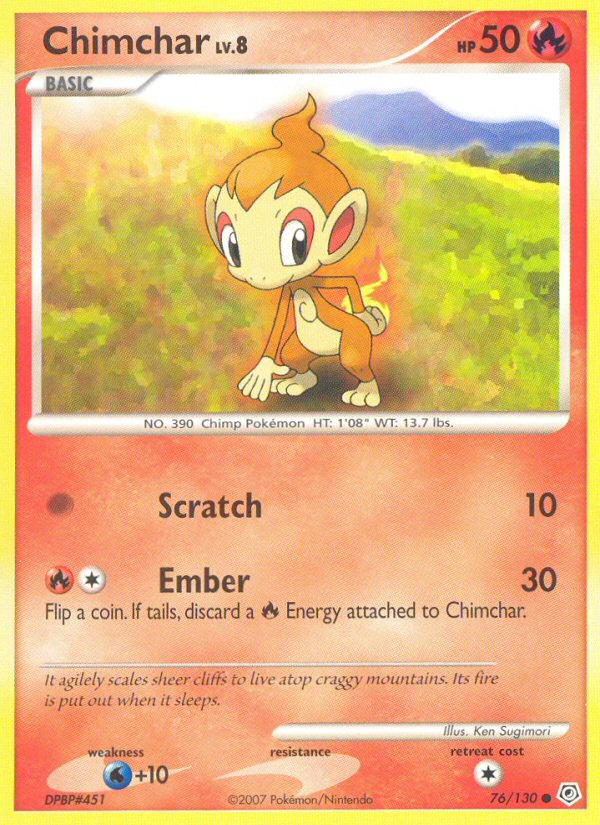 Chimchar (76/130) [Diamond & Pearl: Base Set] | Kessel Run Games Inc. 