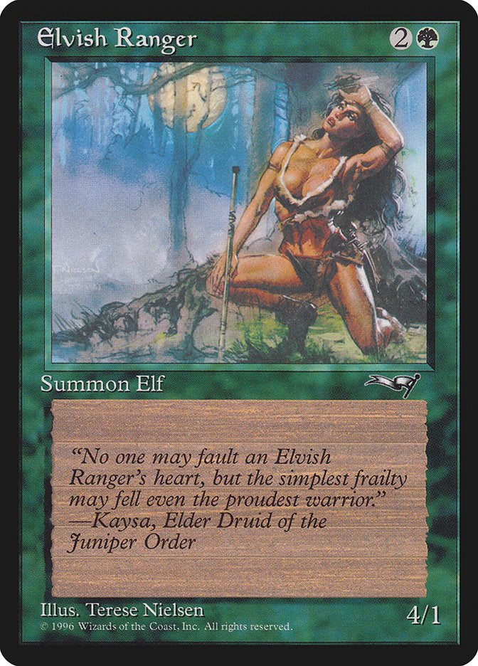 Elvish Ranger (Moon Background) [Alliances] | Kessel Run Games Inc. 