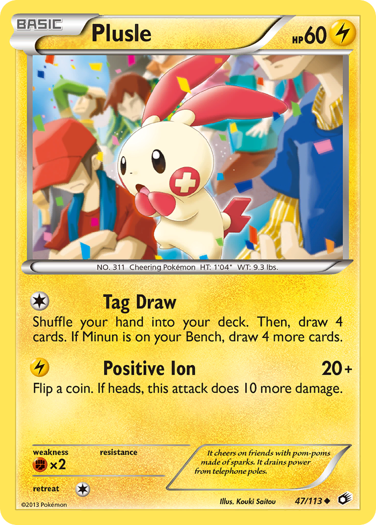 Plusle (47/113) [Black & White: Legendary Treasures] | Kessel Run Games Inc. 