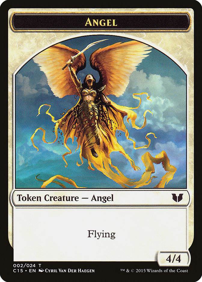 Spirit (022) // Angel Double-Sided Token [Commander 2015 Tokens] | Kessel Run Games Inc. 