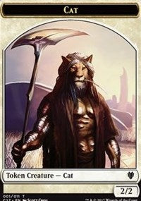 Cat // Cat Warrior Double-Sided Token [Commander 2017 Tokens] | Kessel Run Games Inc. 