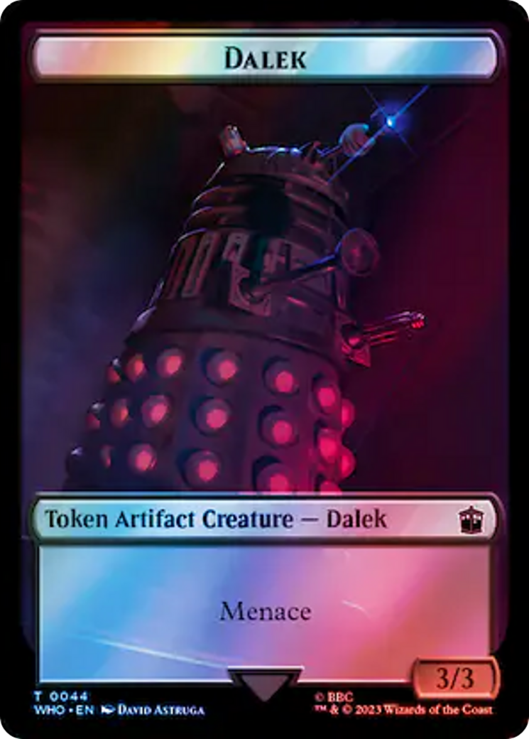 Dalek // Dinosaur Double-Sided Token (Surge Foil) [Doctor Who Tokens] | Kessel Run Games Inc. 