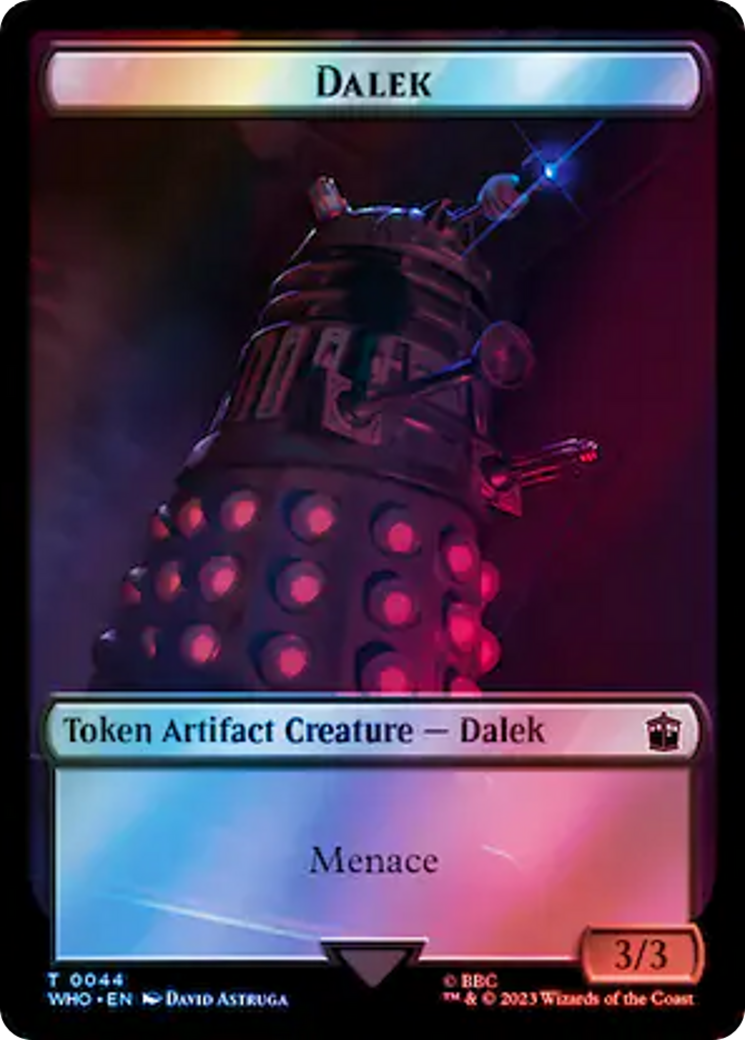 Dalek // Alien Salamander Double-Sided Token (Surge Foil) [Doctor Who Tokens] | Kessel Run Games Inc. 