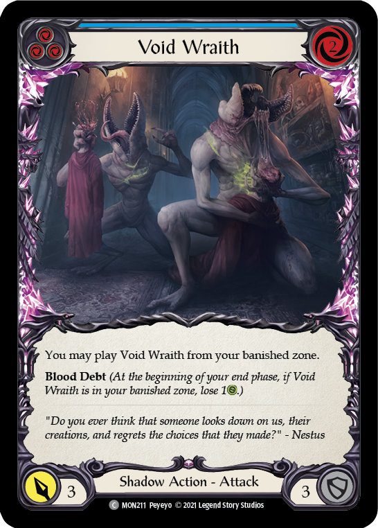 Void Wraith (Blue) [MON211-RF] (Monarch)  1st Edition Rainbow Foil | Kessel Run Games Inc. 