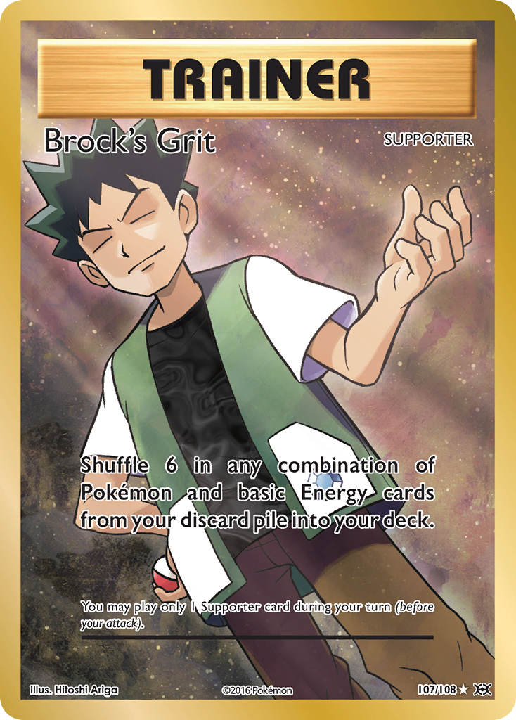 Brock's Grit (107/108) [XY: Evolutions] | Kessel Run Games Inc. 