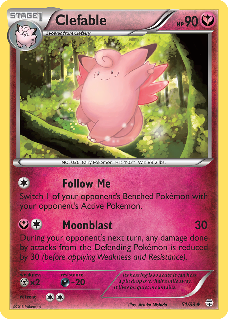 Clefable (51/83) [XY: Generations] | Kessel Run Games Inc. 