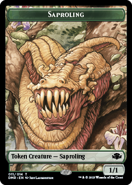 Elephant // Saproling Double-Sided Token [Dominaria Remastered Tokens] | Kessel Run Games Inc. 
