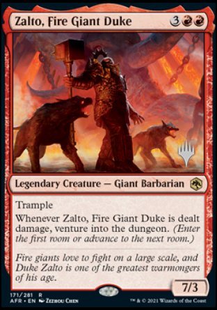 Zalto, Fire Giant Duke (Promo Pack) [Dungeons & Dragons: Adventures in the Forgotten Realms Promos] | Kessel Run Games Inc. 