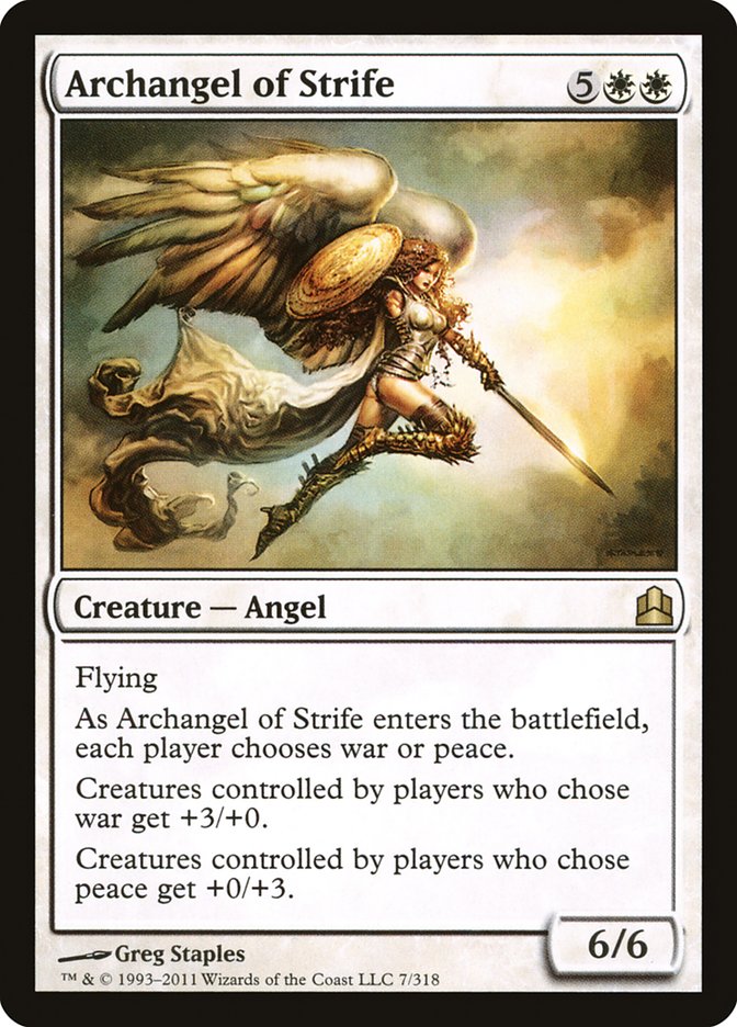 Archangel of Strife [Commander 2011] | Kessel Run Games Inc. 