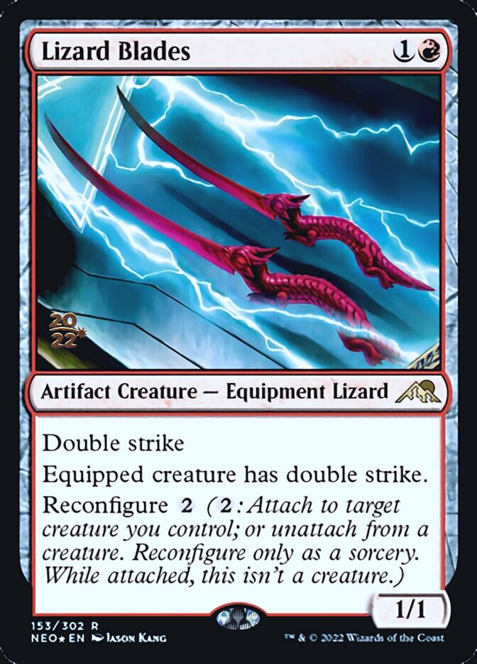 Lizard Blades [Kamigawa: Neon Dynasty Prerelease Promos] | Kessel Run Games Inc. 