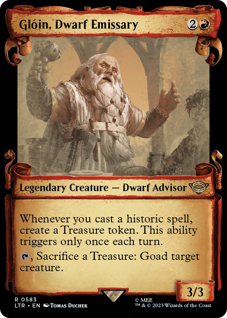 Gloin, Dwarf Emissary [The Lord of the Rings: Tales of Middle-Earth Showcase Scrolls] | Kessel Run Games Inc. 