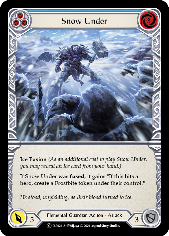 Snow Under (Blue) [U-ELE024] (Tales of Aria Unlimited)  Unlimited Rainbow Foil | Kessel Run Games Inc. 