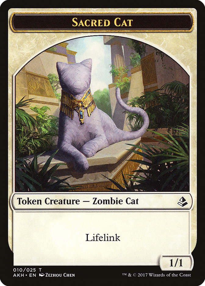 Sacred Cat Token [Amonkhet Tokens] | Kessel Run Games Inc. 