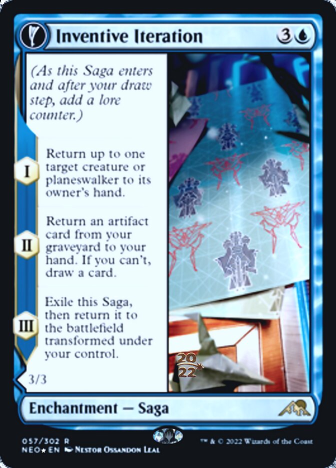 Inventive Iteration // Living Breakthrough [Kamigawa: Neon Dynasty Prerelease Promos] | Kessel Run Games Inc. 