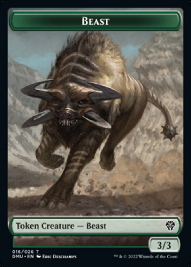 Phyrexian // Beast Double-Sided Token [Dominaria United Tokens] | Kessel Run Games Inc. 