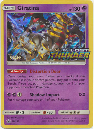 Giratina (SM151) (Staff Prerelease Promo) [Sun & Moon: Black Star Promos] | Kessel Run Games Inc. 