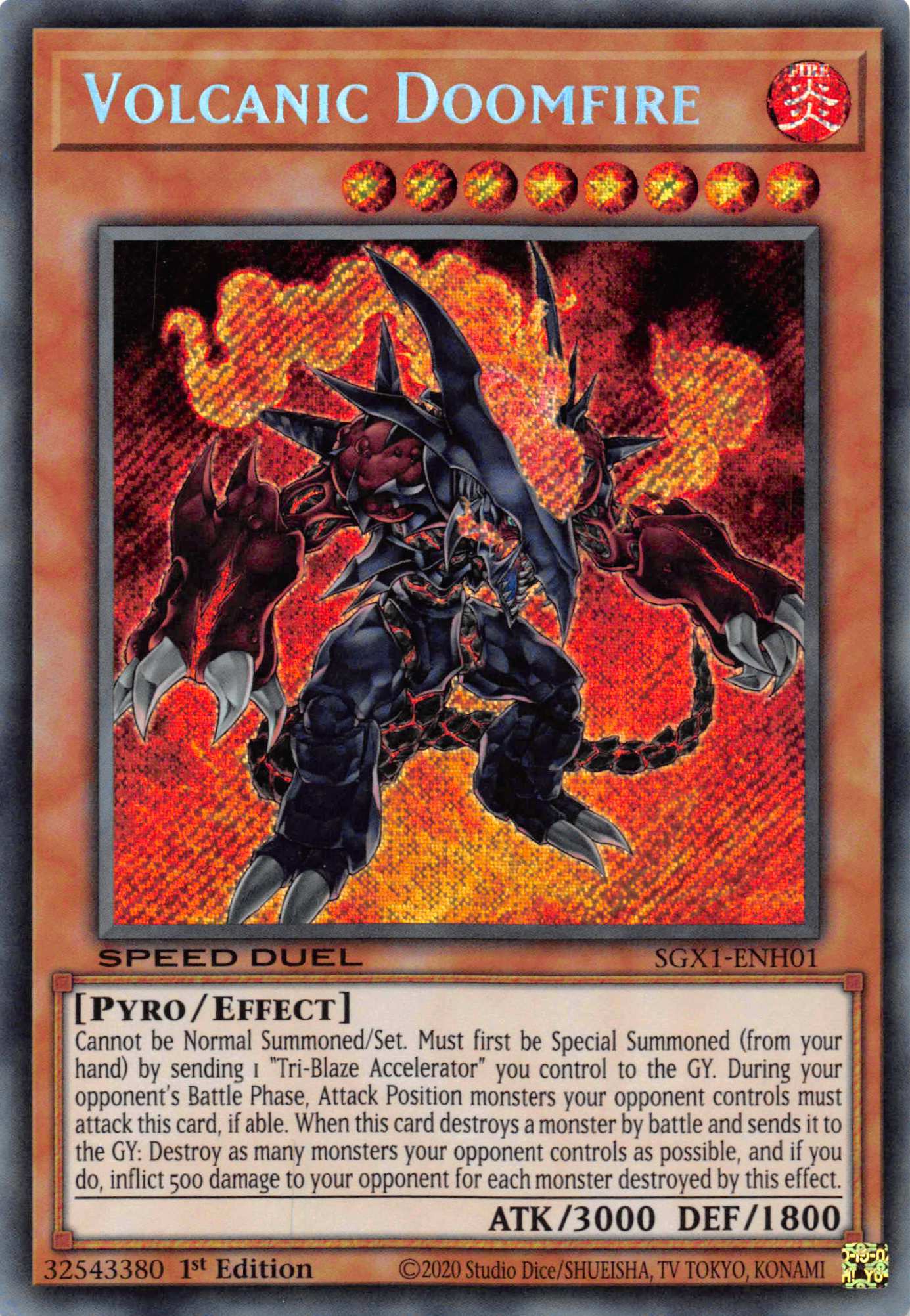 Volcanic Doomfire [SGX1-ENH01] Secret Rare | Kessel Run Games Inc. 