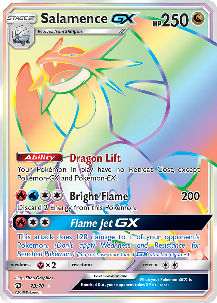 Salamence GX (73/70) [Sun & Moon: Dragon Majesty] | Kessel Run Games Inc. 