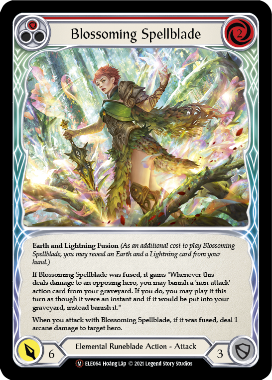 Blossoming Spellblade [U-ELE064] (Tales of Aria Unlimited)  Unlimited Rainbow Foil | Kessel Run Games Inc. 