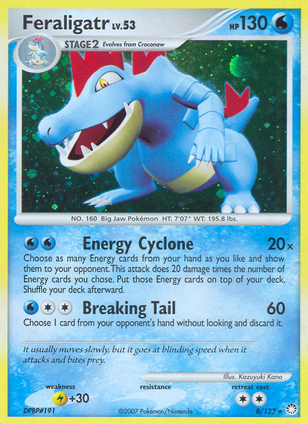 Feraligatr (8/123) [Diamond & Pearl: Mysterious Treasures] | Kessel Run Games Inc. 