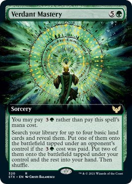 Verdant Mastery (Extended Art) [Strixhaven: School of Mages] | Kessel Run Games Inc. 