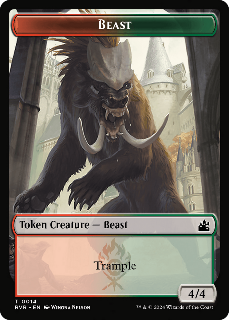 Bird // Beast Double-Sided Token [Ravnica Remastered Tokens] | Kessel Run Games Inc. 