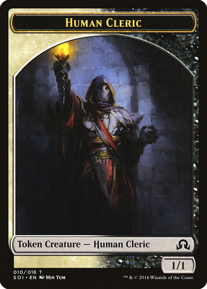 Human Cleric Token [Shadows over Innistrad Tokens] | Kessel Run Games Inc. 