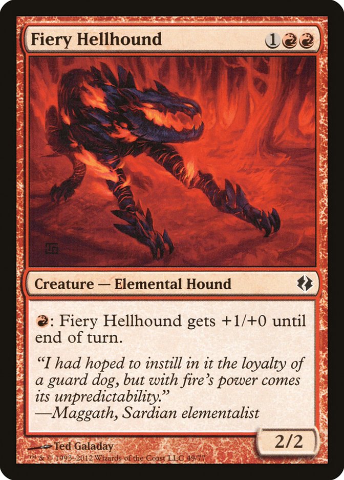 Fiery Hellhound [Duel Decks: Venser vs. Koth] | Kessel Run Games Inc. 