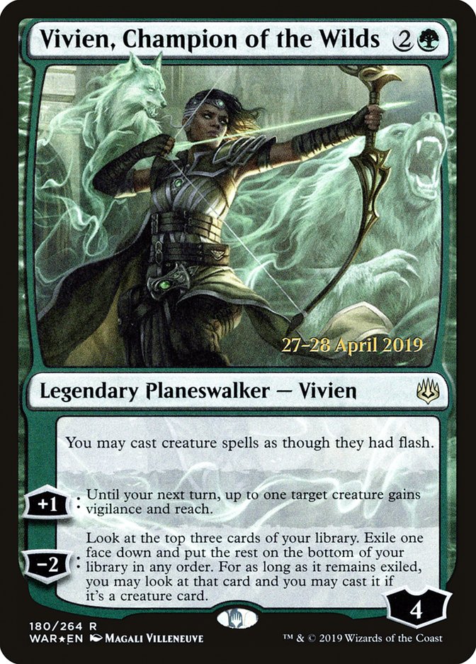 Vivien, Champion of the Wilds [War of the Spark Prerelease Promos] | Kessel Run Games Inc. 