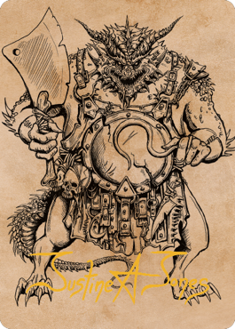 Thrakkus the Butcher Art Card (Gold-Stamped Signature) [Commander Legends: Battle for Baldur's Gate Art Series] | Kessel Run Games Inc. 