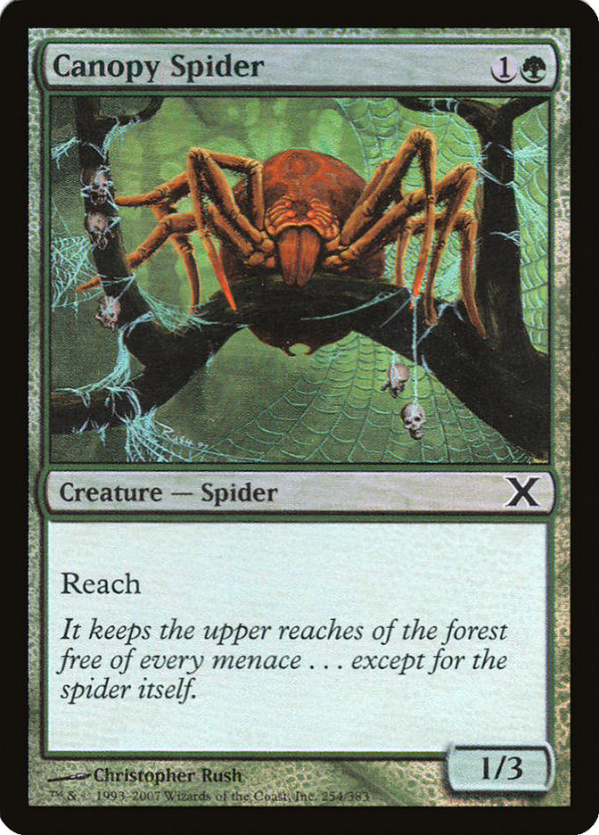 Canopy Spider (Premium Foil) [Tenth Edition] | Kessel Run Games Inc. 