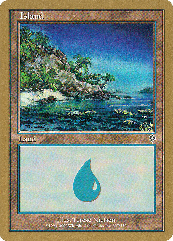 Island (ab337) (Alex Borteh) [World Championship Decks 2001] | Kessel Run Games Inc. 